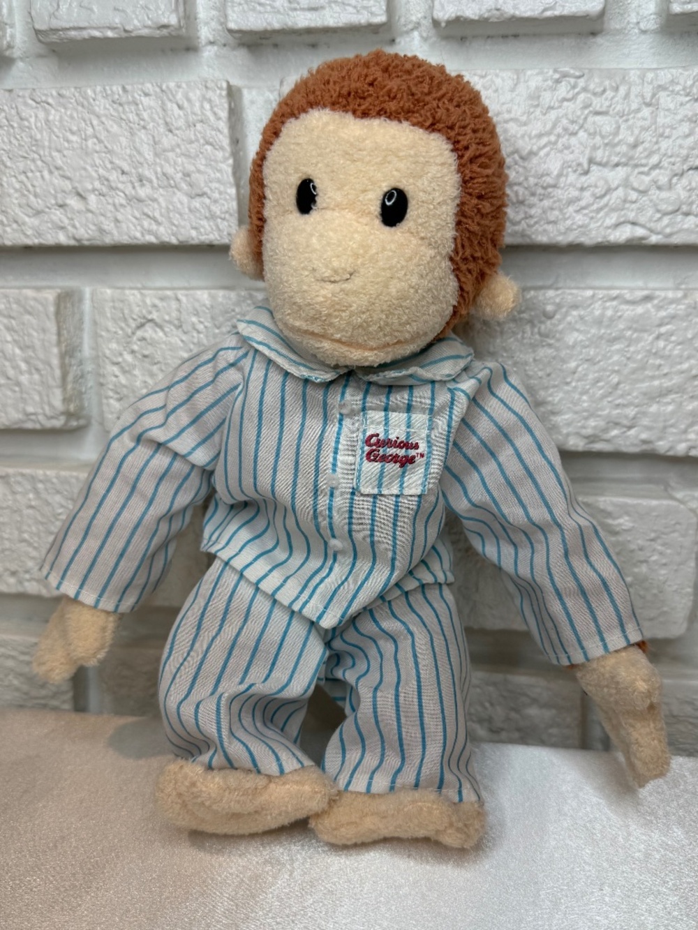 Rare Vintage Curious George in Pajamas Plush Doll